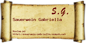 Sauerwein Gabriella névjegykártya